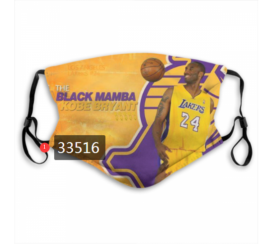 2021 NBA Los Angeles Lakers #24 kobe bryant 33516 Dust mask with filter